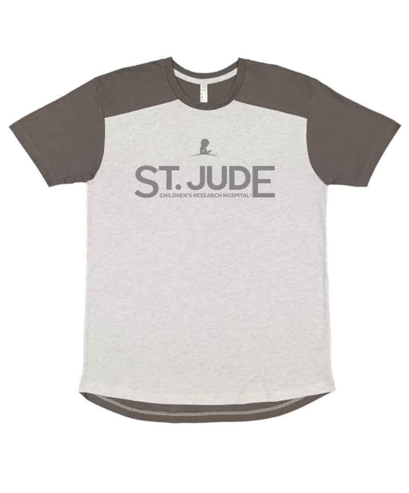 Unisex Shoulder Color Block St. Jude T-Shirt